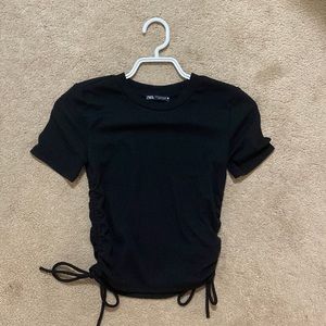 ~Zara black cropped tshirt